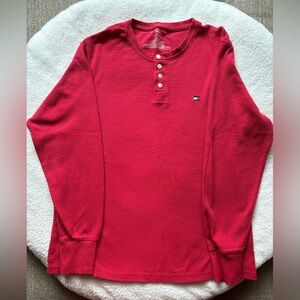 Tommy Hilfiger Red Waffle Sleep Shirt